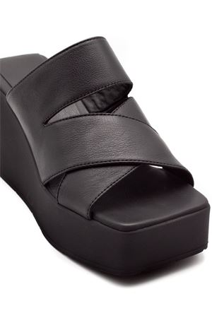 Black leather wedge sandal VIC MATIE' | 1K5704DK20H060101.